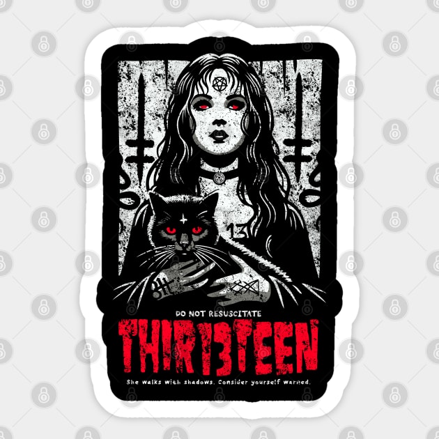 THIR13TEEN Sticker by artslaves